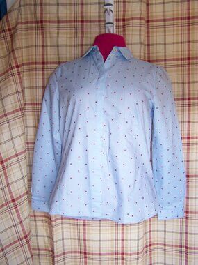 Tommy Hilfiger Women's Cotton Monogram Logo-Print Tab Shirt Sz S